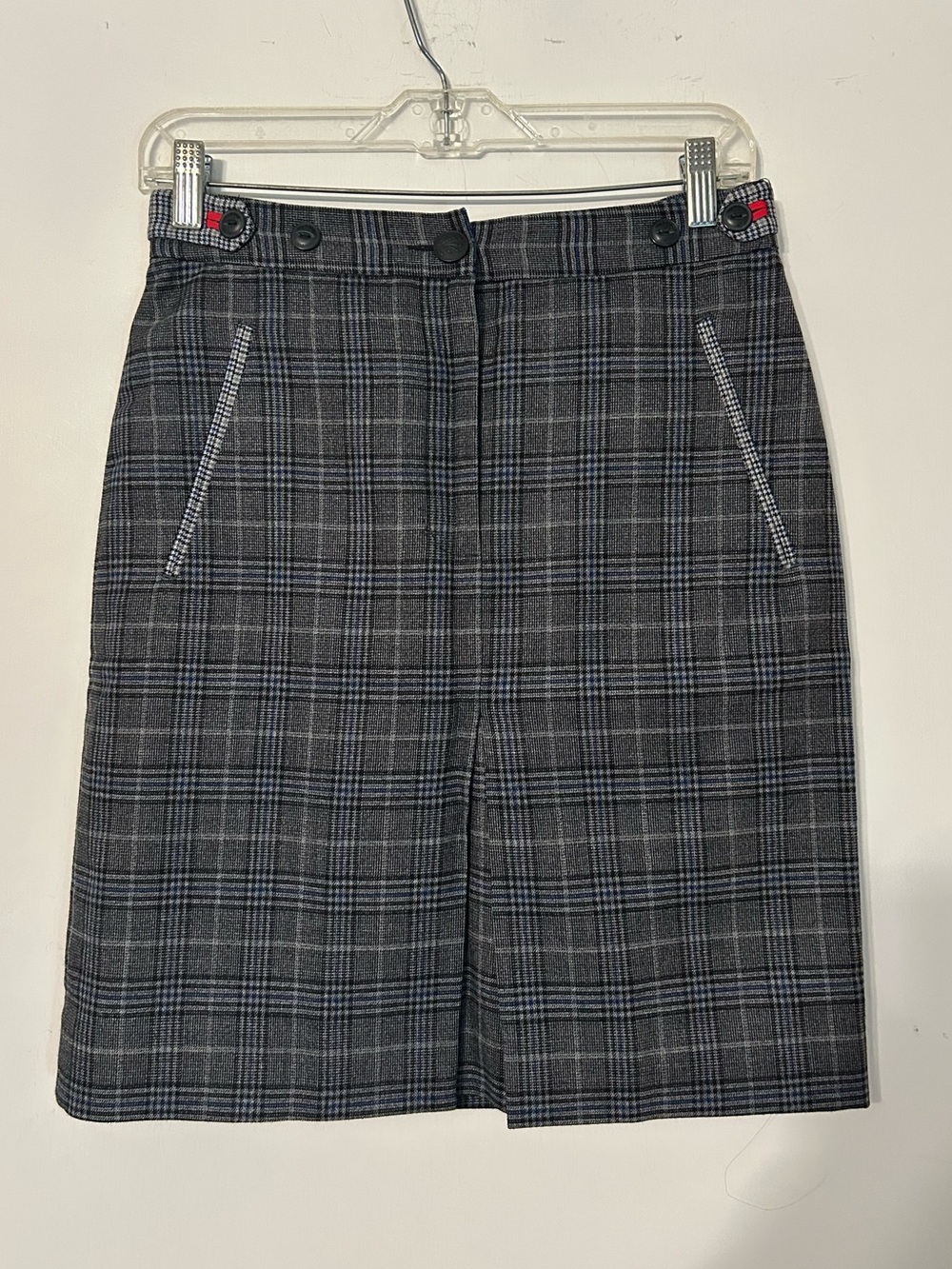 Rag & Bone Plaid Checkered Pleated Mini Pencil Skirt—size 2